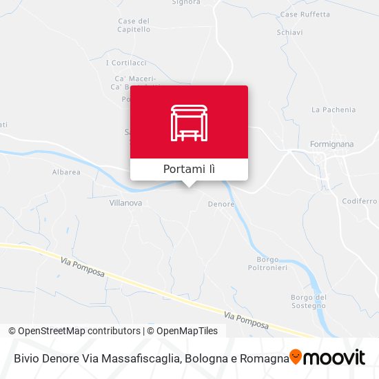 Mappa Bivio Denore Via Massafiscaglia