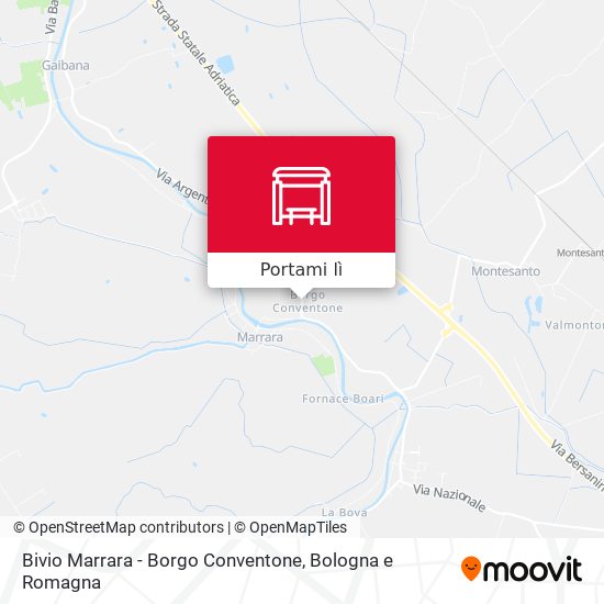 Mappa Bivio Marrara - Borgo Conventone