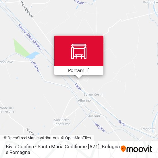 Mappa Bivio Confina - Santa Maria Codifiume [A71]