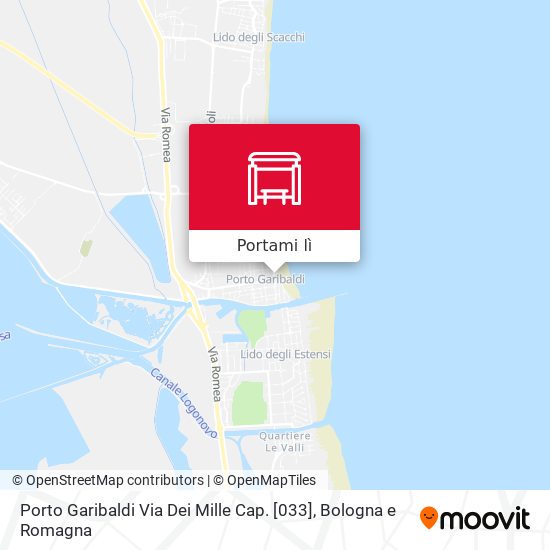 Mappa Porto Garibaldi Via Dei Mille Cap. [033]