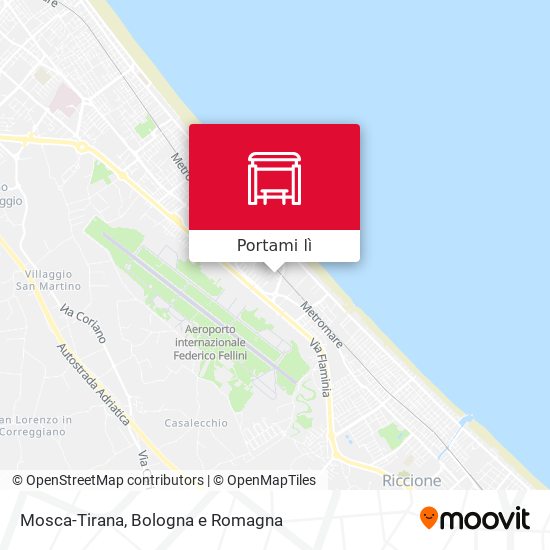 Mappa Mosca-Tirana