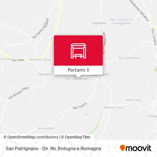 Mappa San Patrignano - Dir. Rn