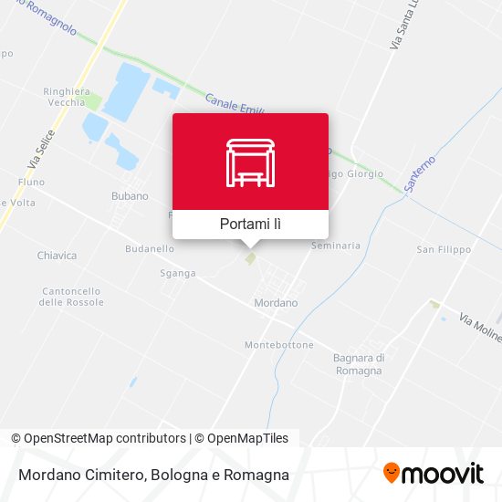 Mappa Mordano Cimitero