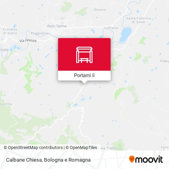 Mappa Calbane Chiesa