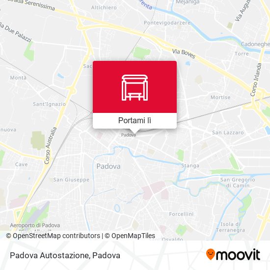 Mappa Padova Autostazione