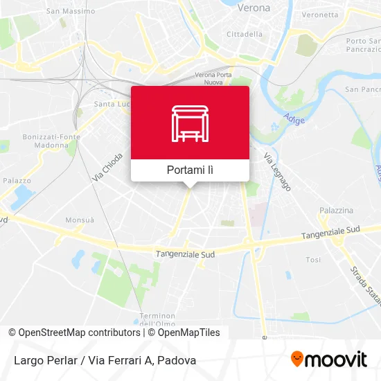 Mappa Largo Perlar / Via Ferrari A