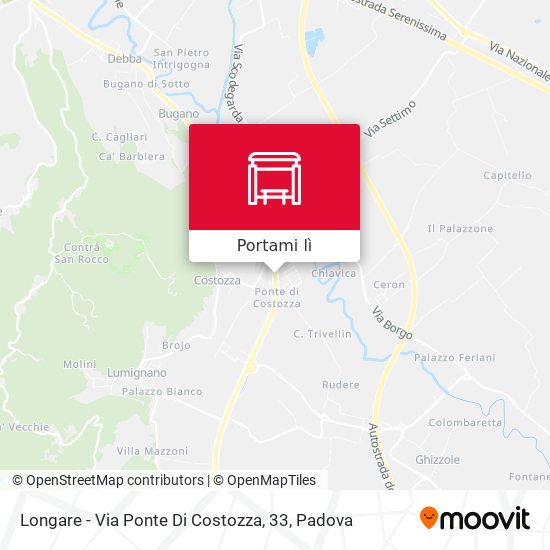 Mappa Longare - Via Ponte Di Costozza, 33