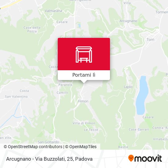 Mappa Arcugnano - Via Buzzolati, 25
