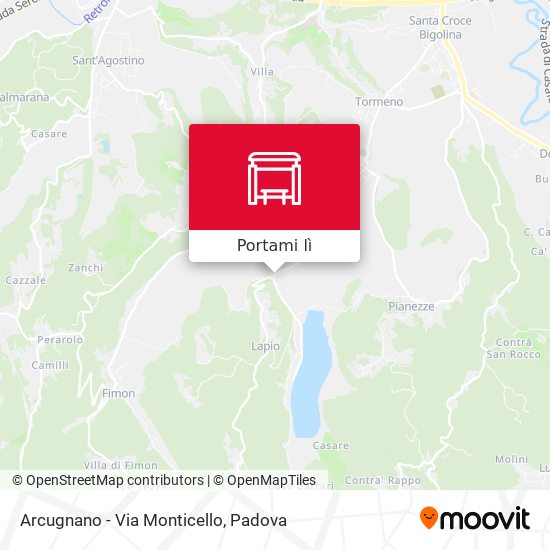 Mappa Arcugnano - Via Monticello