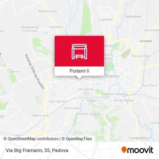 Mappa Via Btg Framarin, 55