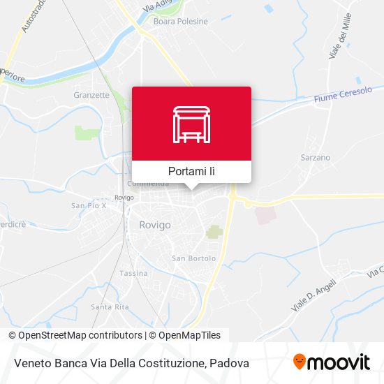 Mappa Veneto Banca Via Della Costituzione