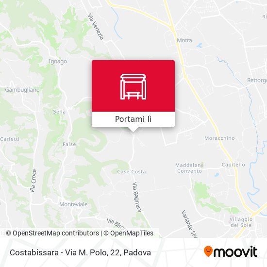 Mappa Costabissara - Via M. Polo, 22