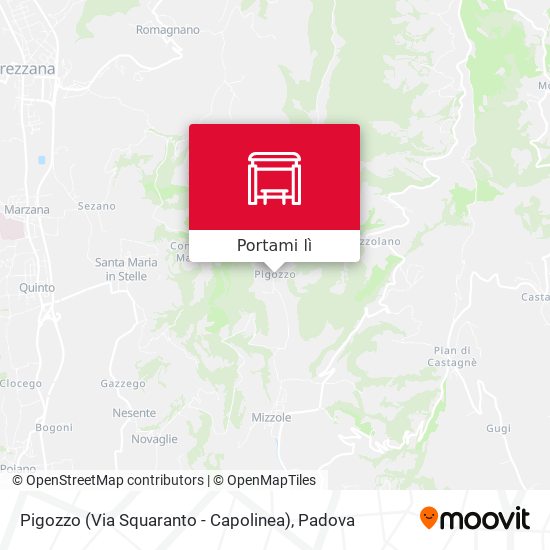 Mappa Pigozzo (Via Squaranto - Capolinea)