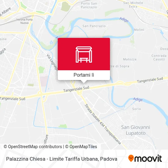 Mappa Palazzina Chiesa - Limite Tariffa Urbana