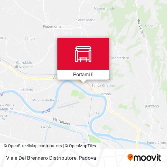 Mappa Viale Del Brennero Distributore