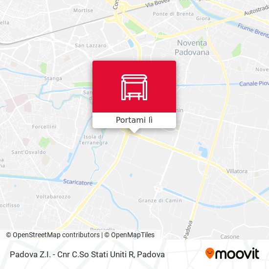 Mappa Padova Z.I. - Cnr C.So Stati Uniti R