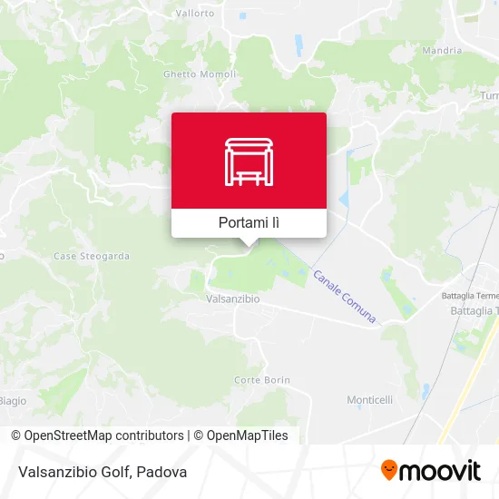 Mappa Valsanzibio Golf