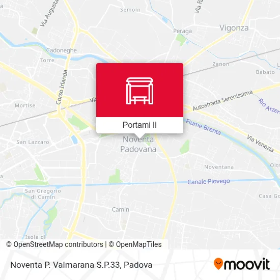 Mappa Noventa P. Valmarana S.P.33