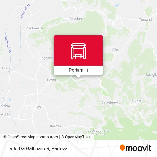 Mappa Teolo Da Gallinaro R