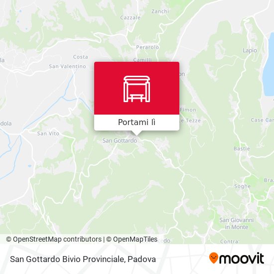 Mappa San Gottardo Bivio Provinciale