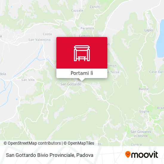 Mappa San Gottardo Bivio Provinciale