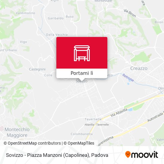 Mappa Sovizzo - Piazza Manzoni (Capolinea)