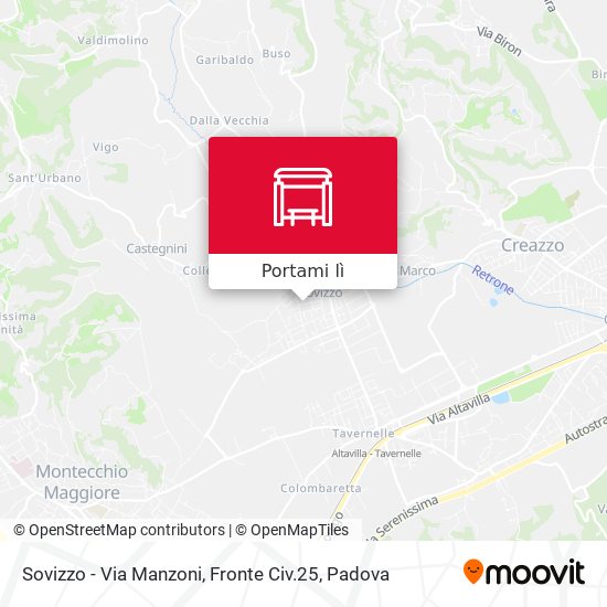 Mappa Sovizzo - Via Manzoni, Fronte Civ.25
