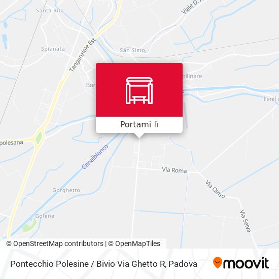 Mappa Pontecchio Polesine / Bivio Via Ghetto R