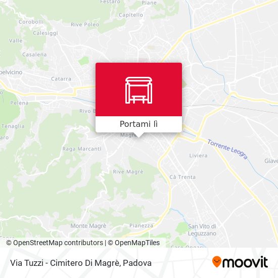 Mappa Via Tuzzi - Cimitero Di Magrè