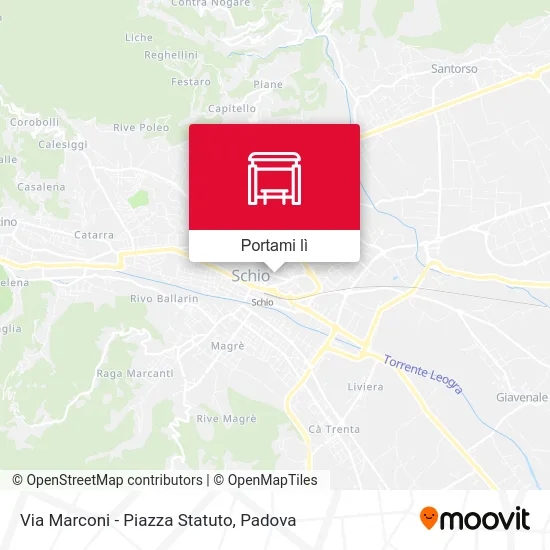 Mappa Via Marconi - Piazza Statuto