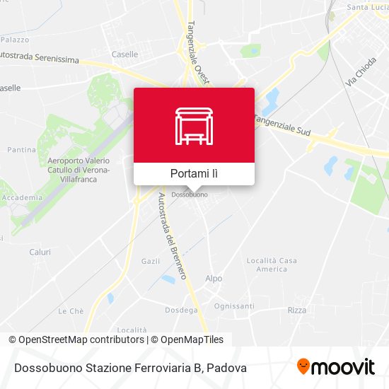 Mappa Dossobuono Stazione Ferroviaria B