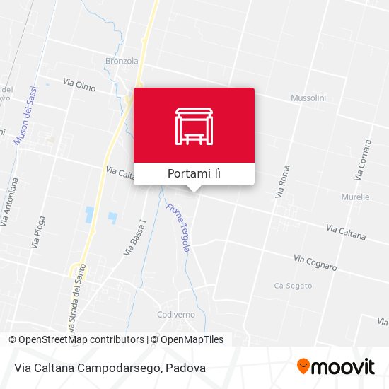 Mappa Via Caltana Campodarsego