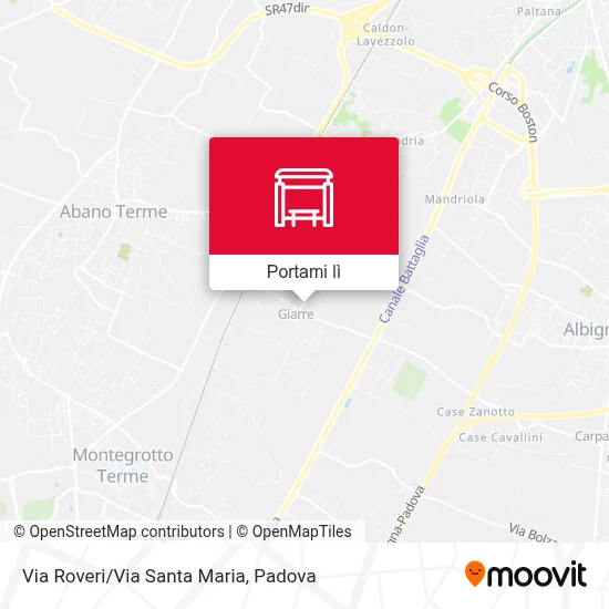 Mappa Via Roveri/Via Santa Maria