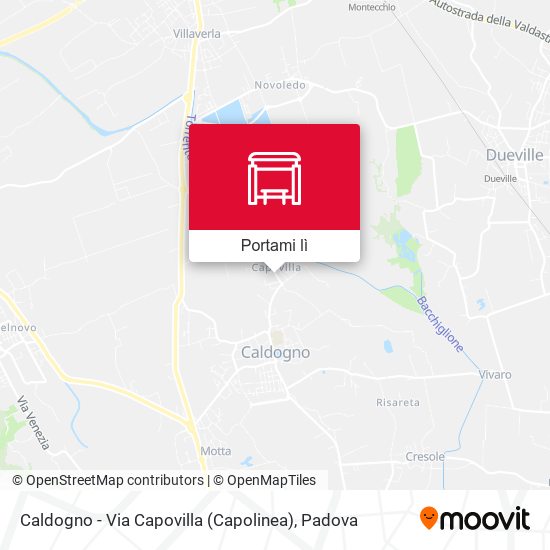 Mappa Caldogno - Via Capovilla (Capolinea)