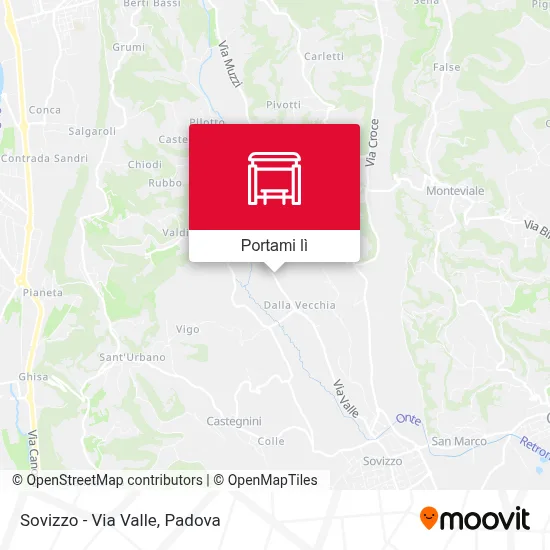 Mappa Sovizzo - Via Valle