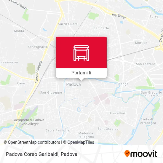 Mappa Padova Corso Garibaldi