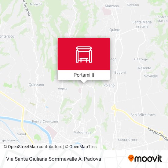 Mappa Via Santa Giuliana Sommavalle A