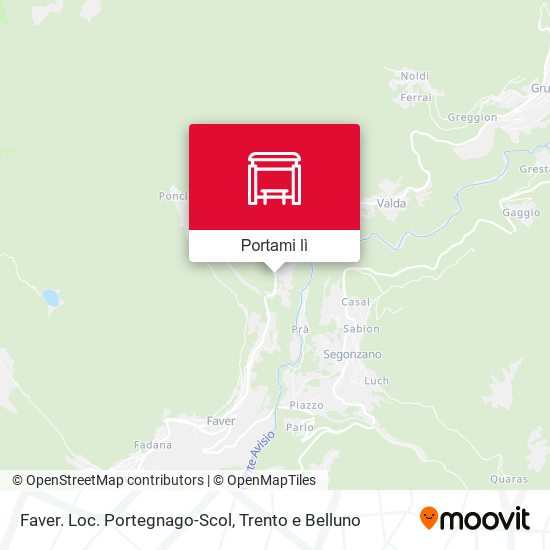 Mappa Faver. Loc. Portegnago-Scol