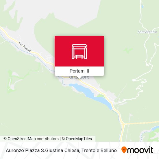 Mappa Auronzo Piazza S.Giustina Chiesa