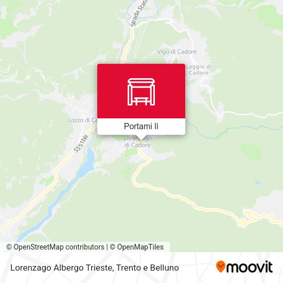 Mappa Lorenzago Albergo Trieste