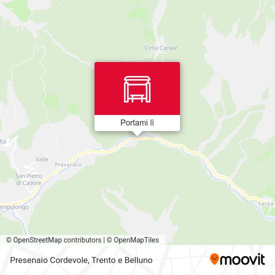 Mappa Presenaio Cordevole