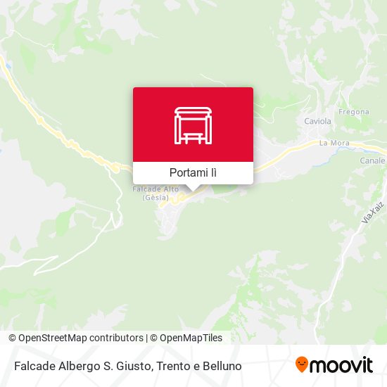 Mappa Falcade Albergo S. Giusto