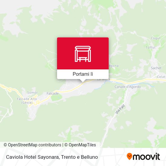 Mappa Caviola Hotel Sayonara