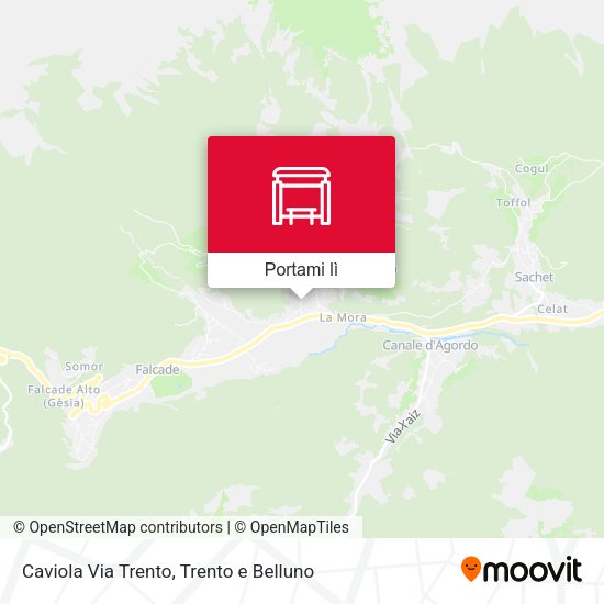 Mappa Caviola Via Trento