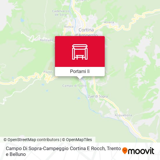 Mappa Campo Di Sopra-Campeggio Cortina E Rocch