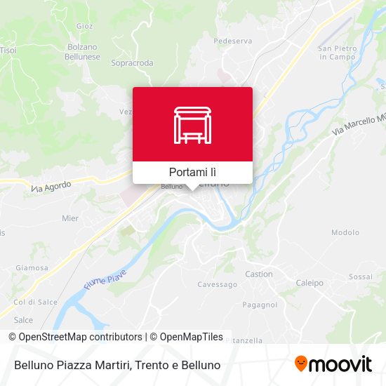 Mappa Belluno Piazza Martiri