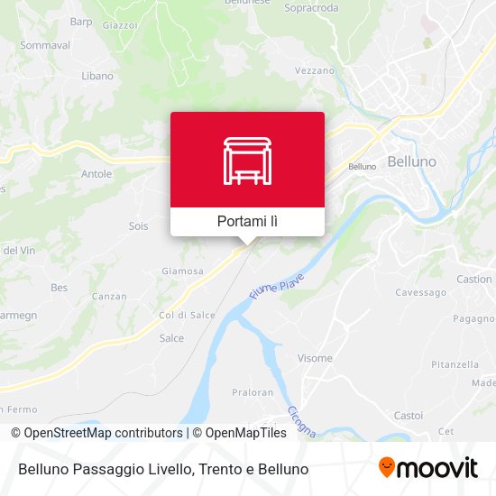 Mappa Belluno Passaggio Livello