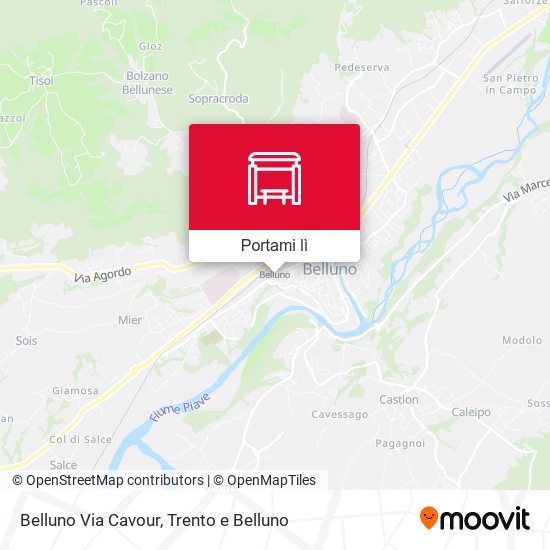 Mappa Belluno Via Cavour