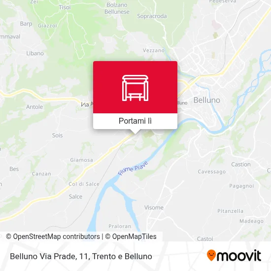 Mappa Belluno Via Prade, 11