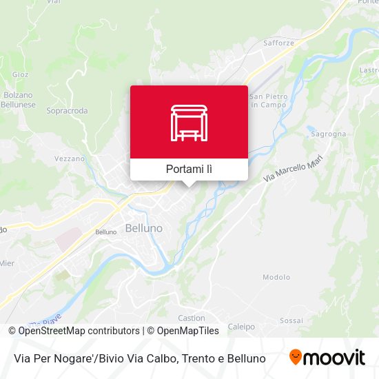 Mappa Via Per Nogare' / Bivio Via Calbo